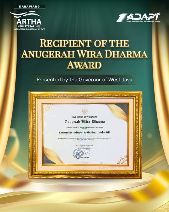 Karawang Artha Industrial Hill Received Prestigious Anugerah Wira Dharma Jawa Barat Award